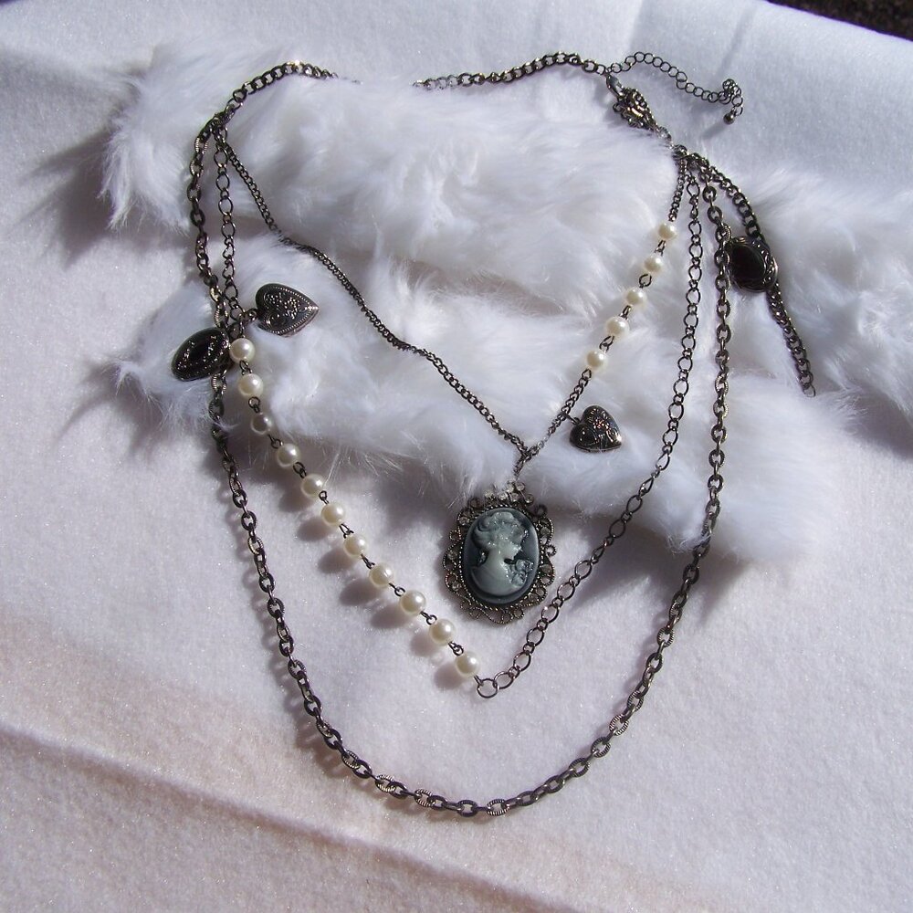 Cameo & Locket Necklace
